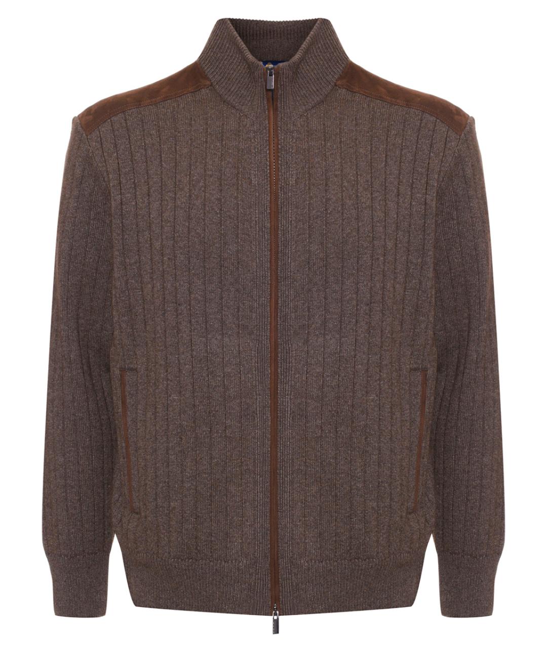 PAUL & SHARK Коричневый шерстяной кардиган, фото 1