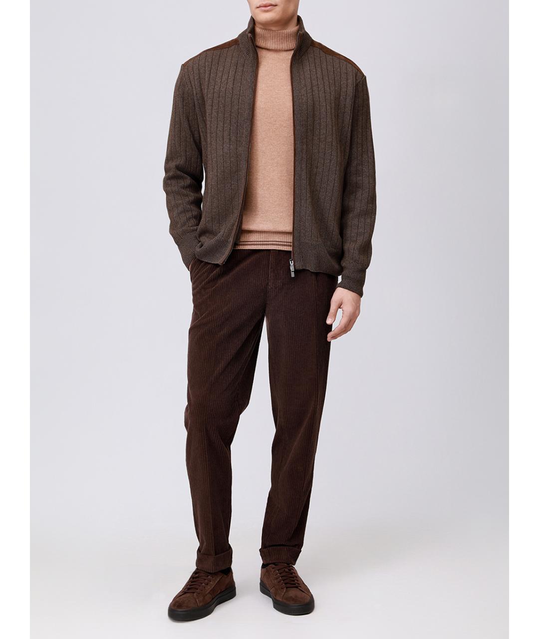 PAUL & SHARK Коричневый шерстяной кардиган, фото 2