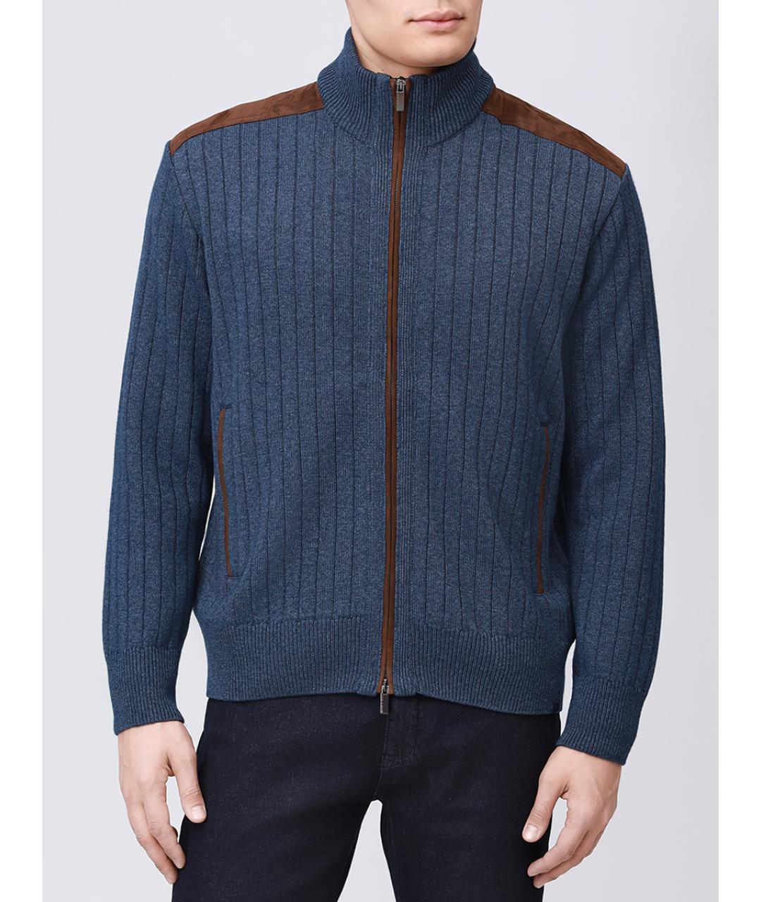 PAUL & SHARK Синий шерстяной кардиган, фото 4