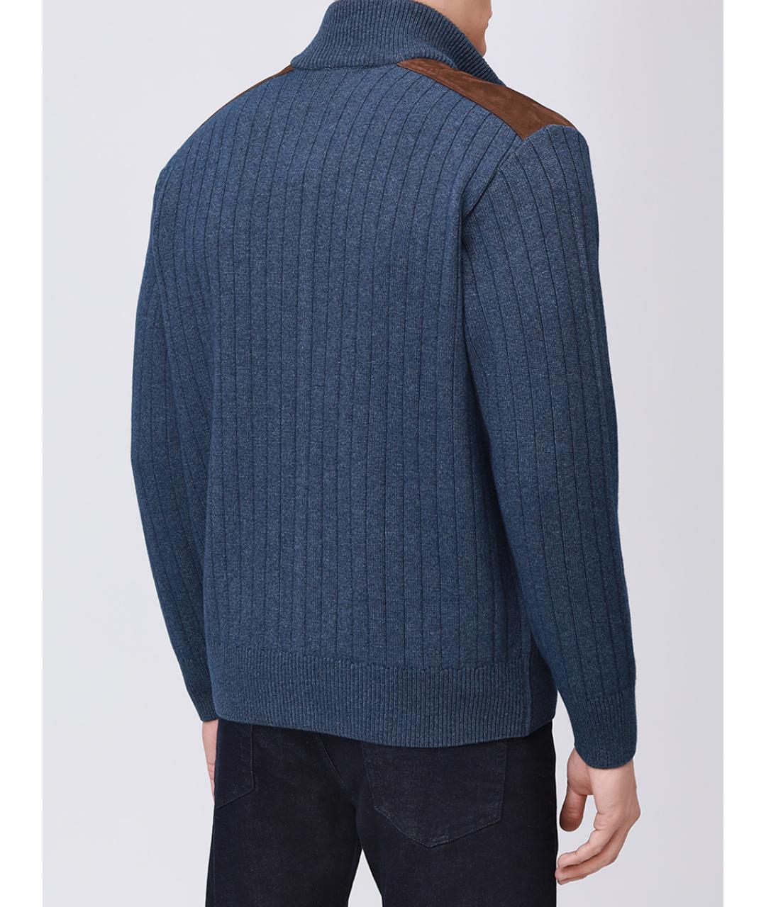 PAUL & SHARK Синий шерстяной кардиган, фото 3