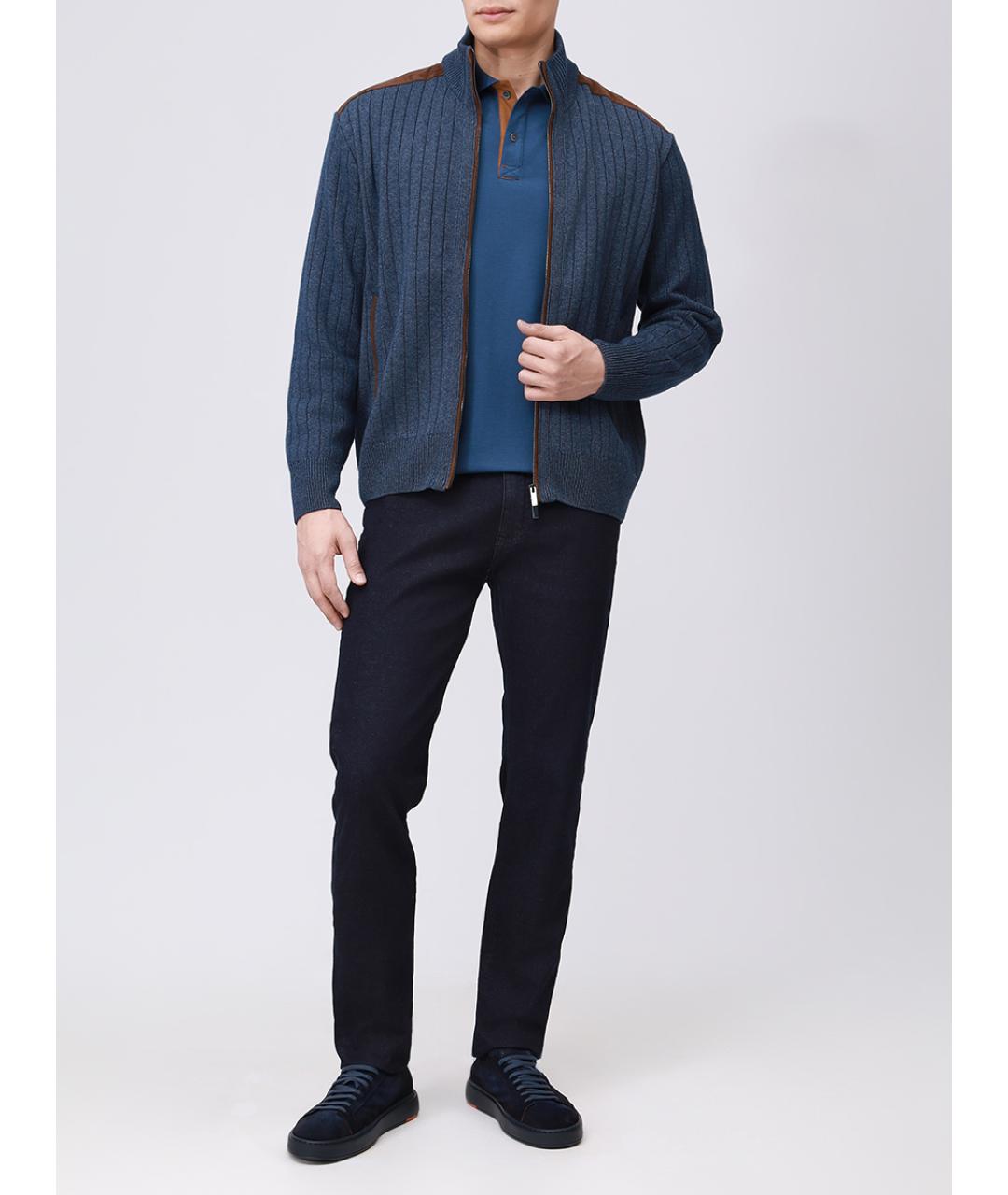 PAUL & SHARK Синий шерстяной кардиган, фото 2