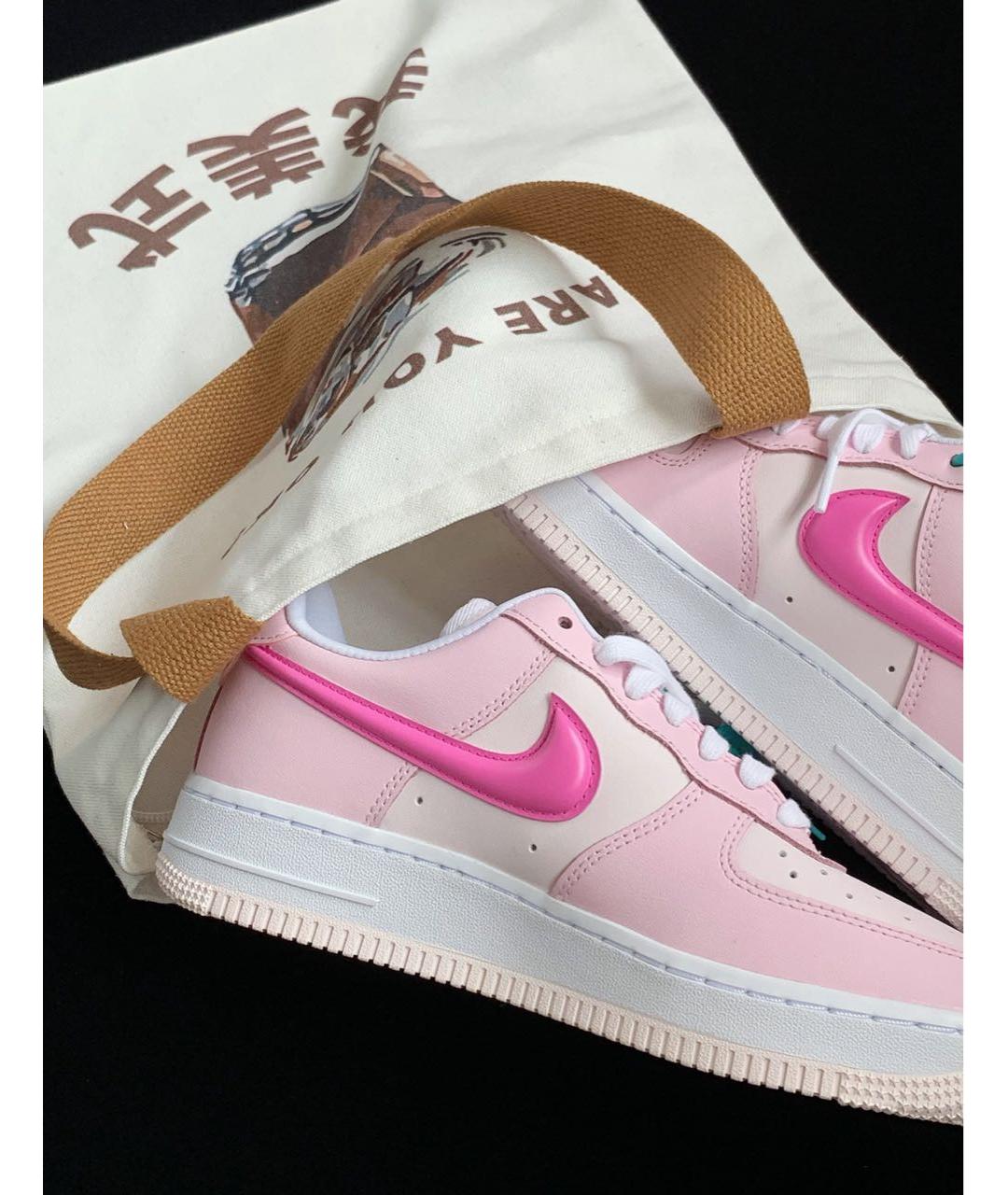 NIKE Розовые кожаные кроссовки, фото 6