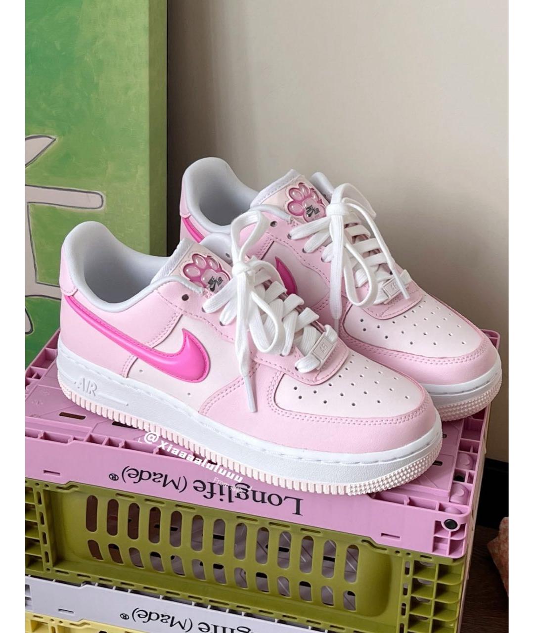 NIKE Розовые кожаные кроссовки, фото 4