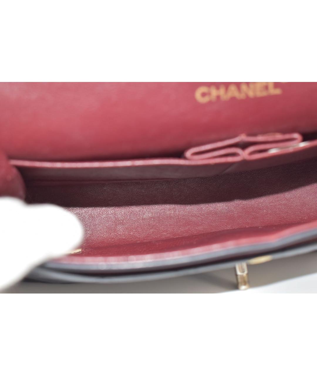 CHANEL Темно-синяя кожаная сумка через плечо, фото 4