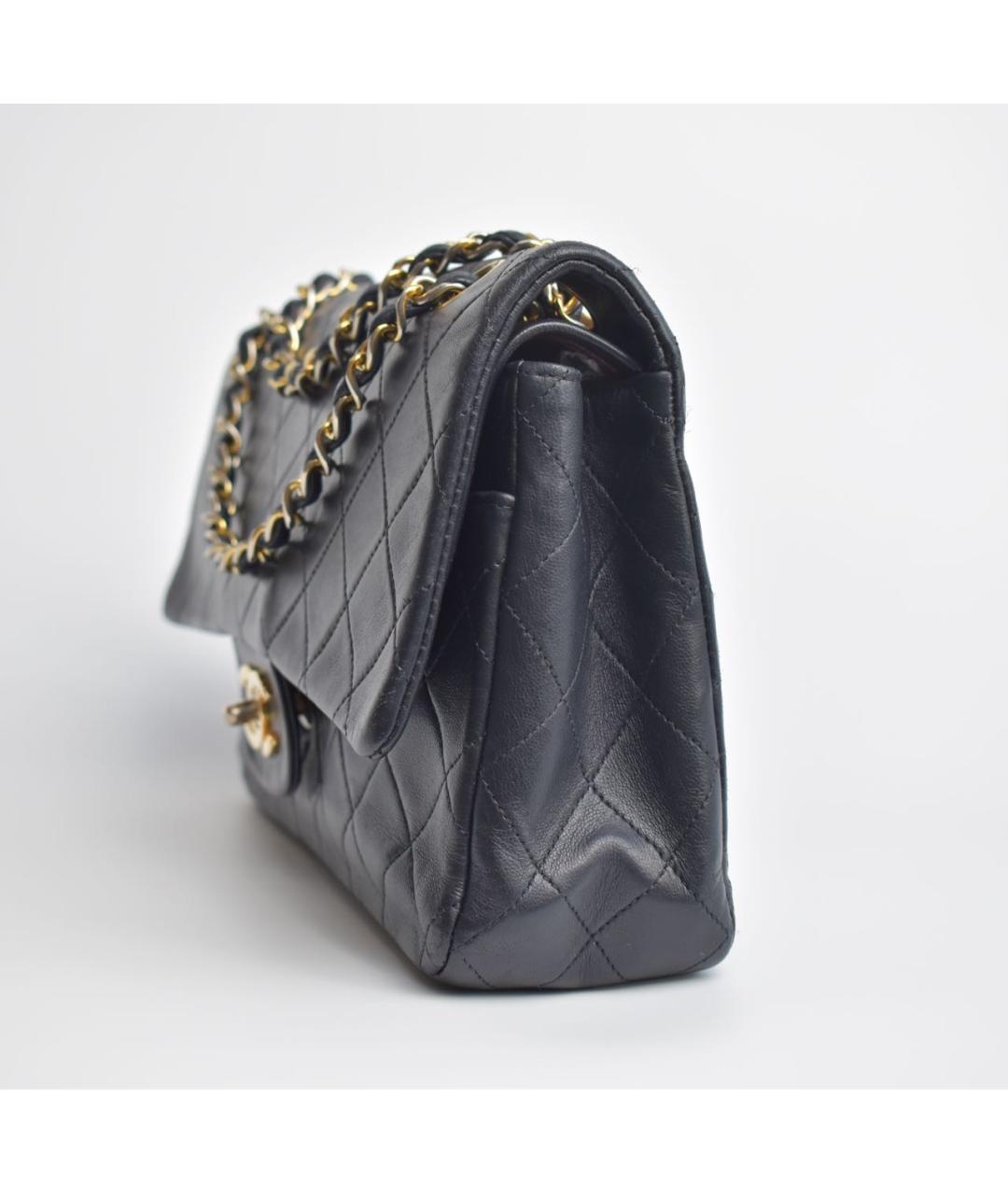 CHANEL Темно-синяя кожаная сумка через плечо, фото 2