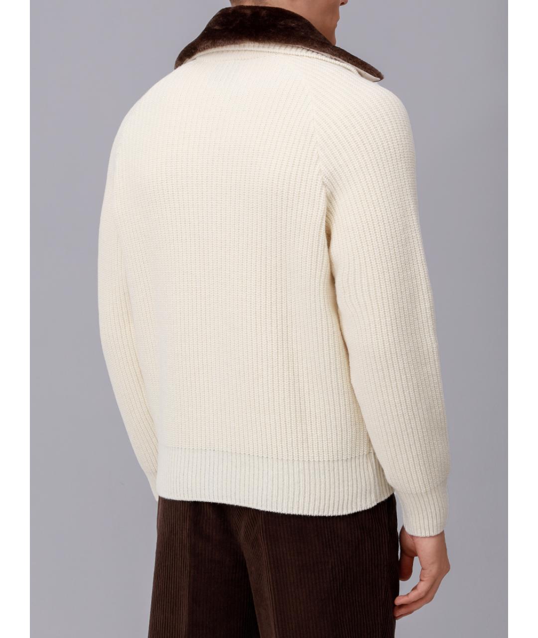 PAUL & SHARK Белый шерстяной кардиган, фото 3