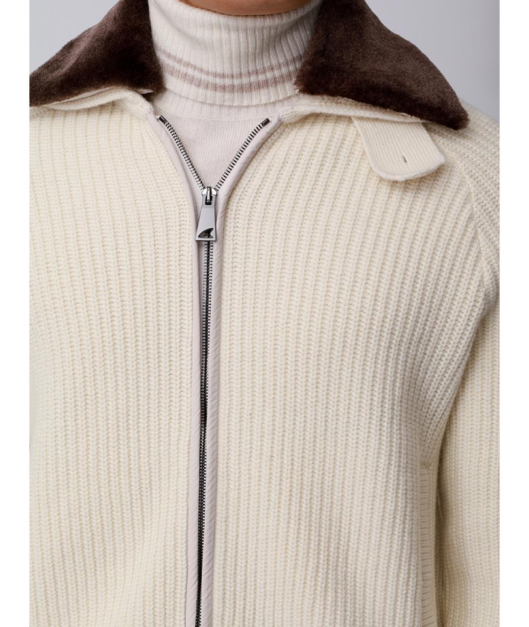 PAUL & SHARK Белый шерстяной кардиган, фото 5