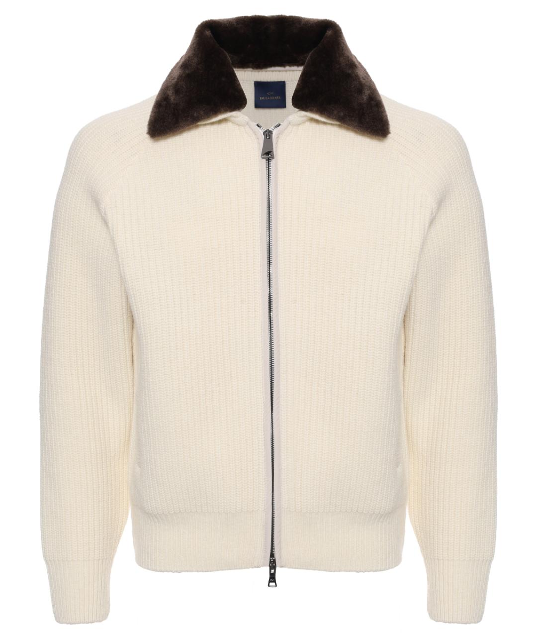 PAUL & SHARK Белый шерстяной кардиган, фото 1