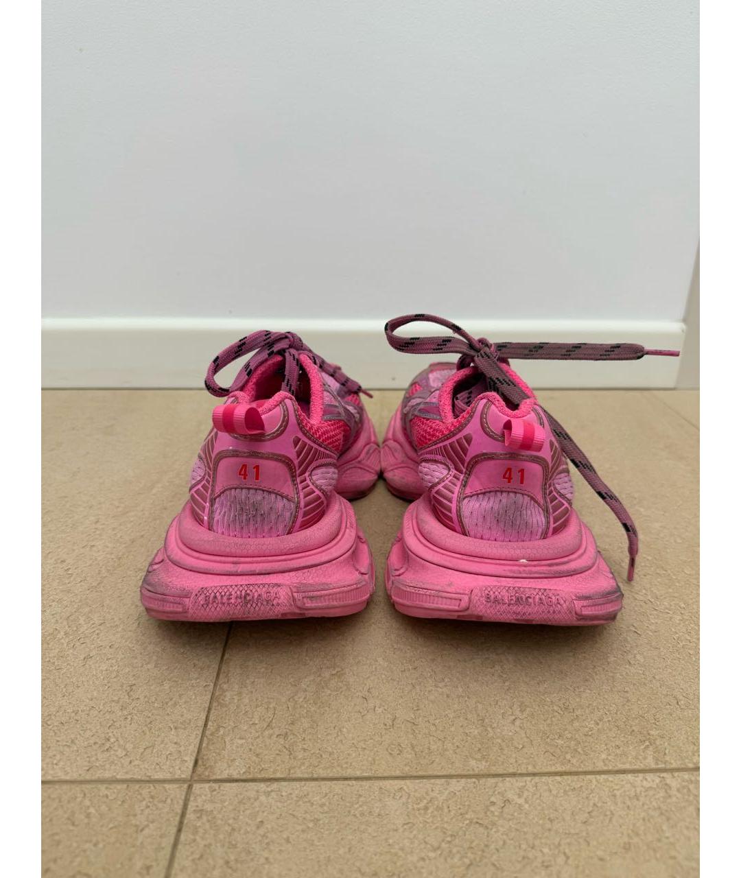 BALENCIAGA Розовые текстильные кроссовки, фото 4