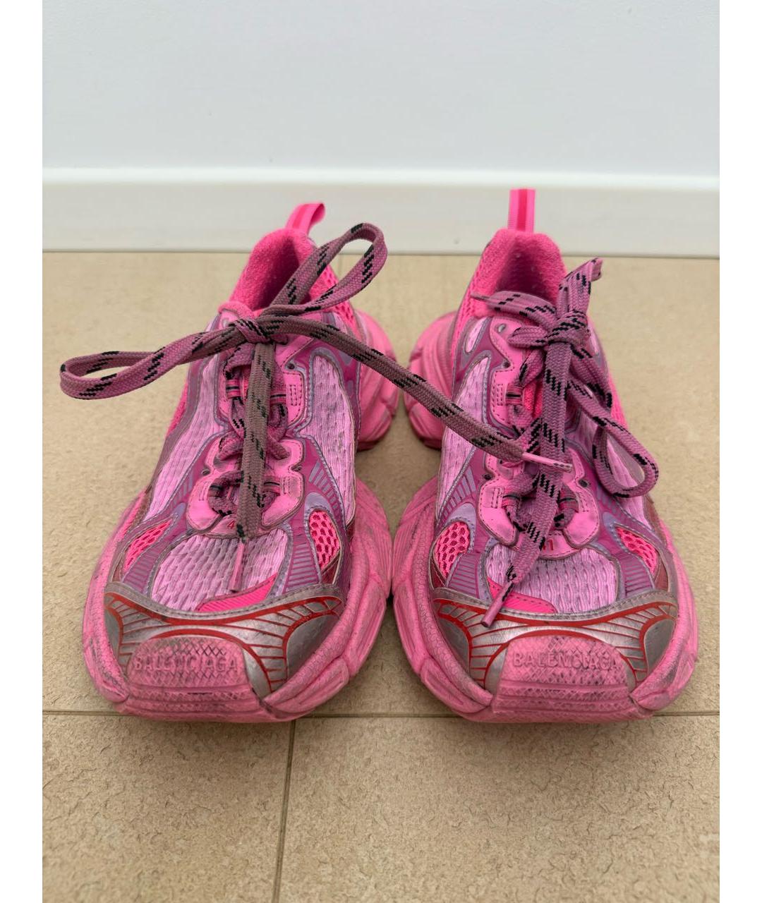 BALENCIAGA Розовые текстильные кроссовки, фото 2
