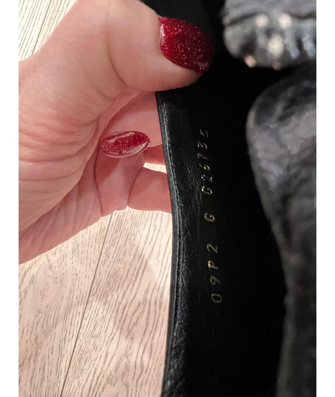 CHANEL Черные кожаные туфли, фото 5