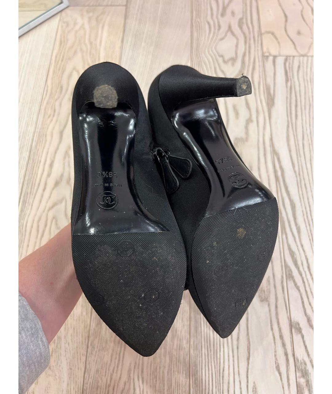 CHANEL Черные кожаные туфли, фото 6