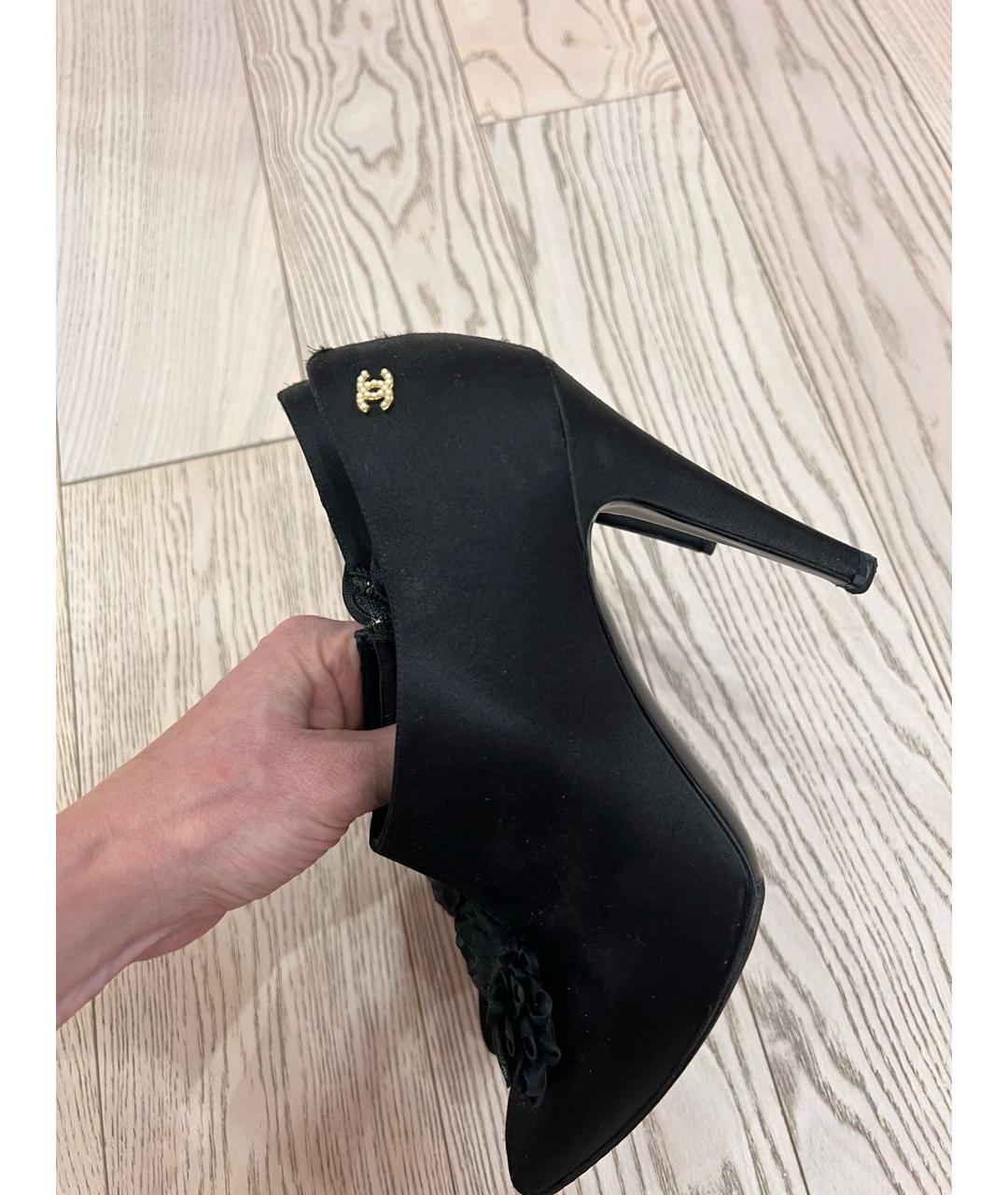 CHANEL Черные кожаные туфли, фото 8