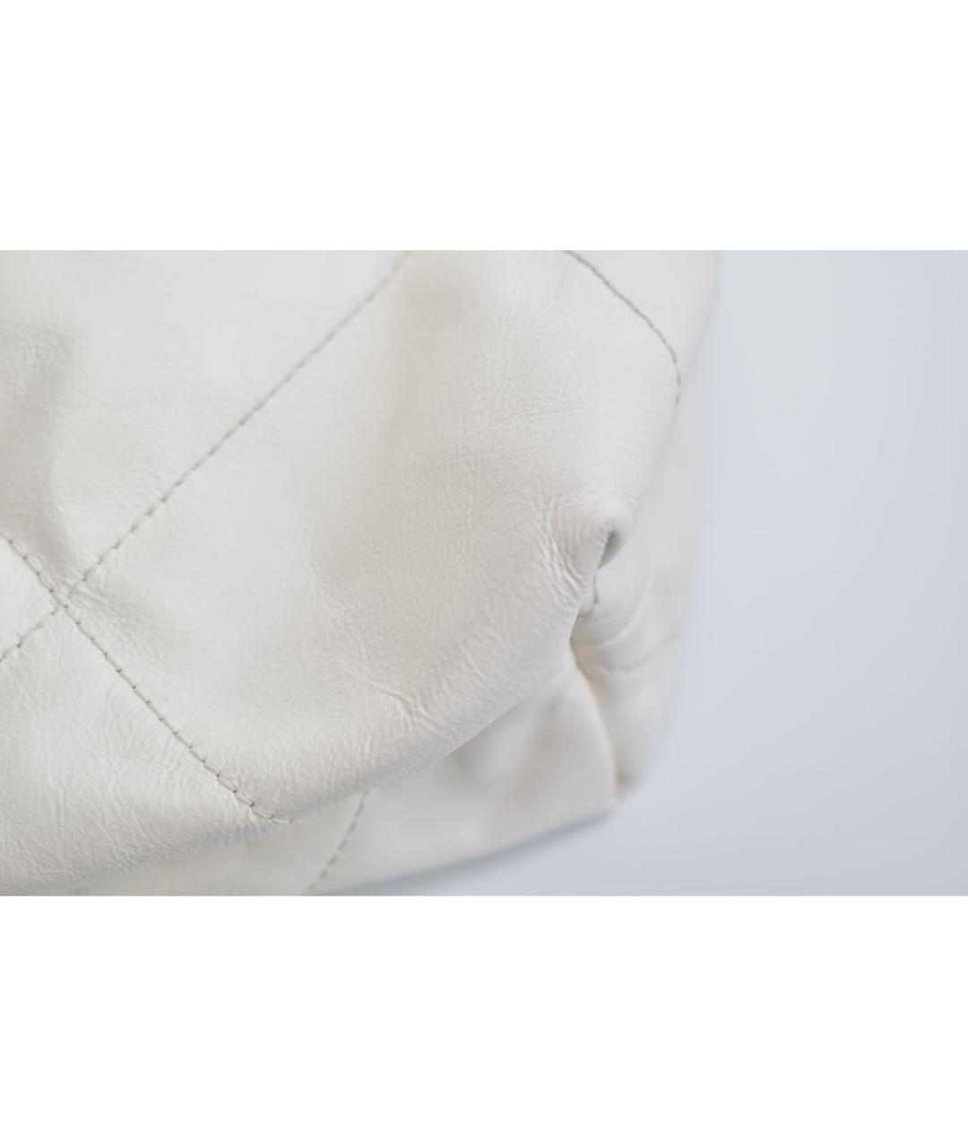 CHANEL Белая кожаная сумка через плечо, фото 7