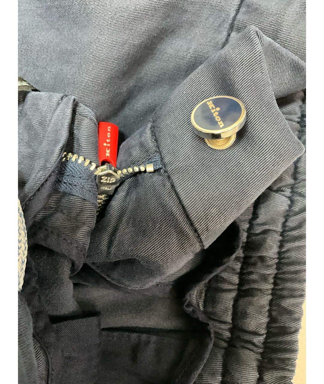 KITON Синие повседневные брюки, фото 4