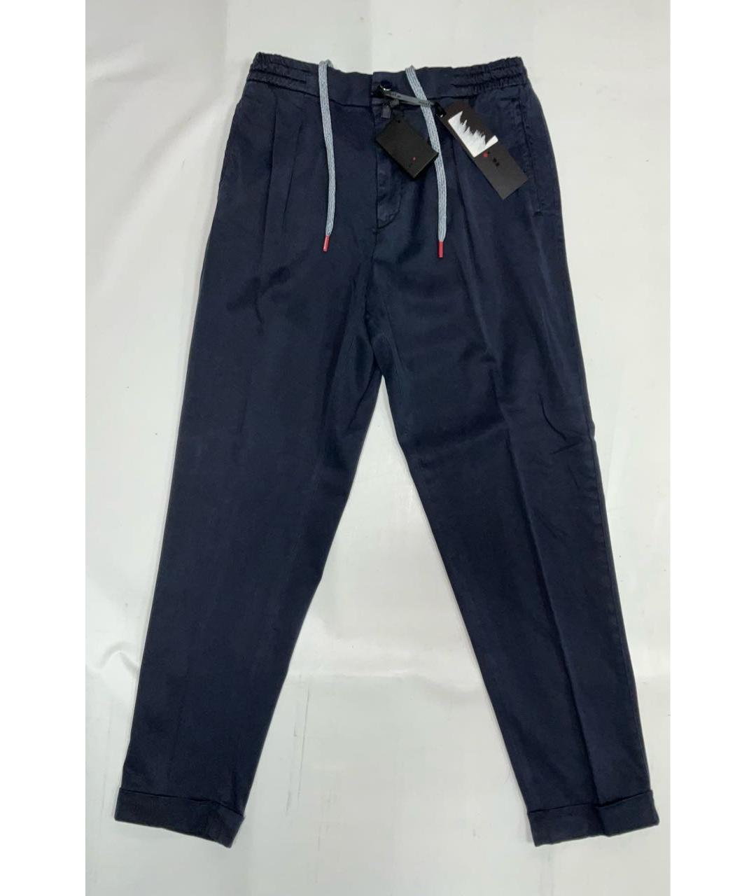 KITON Синие повседневные брюки, фото 9