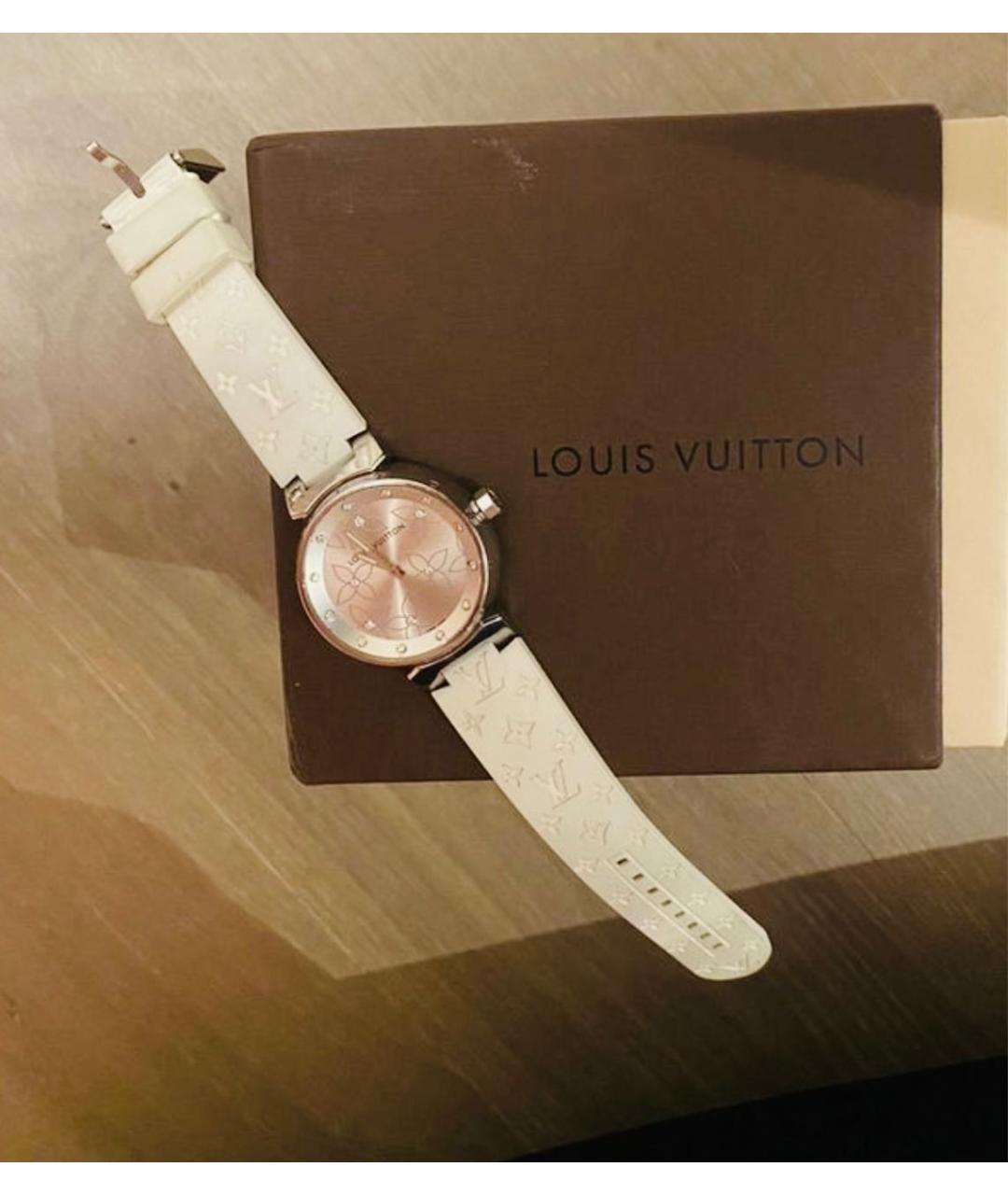 LOUIS VUITTON Белые металлические часы, фото 7