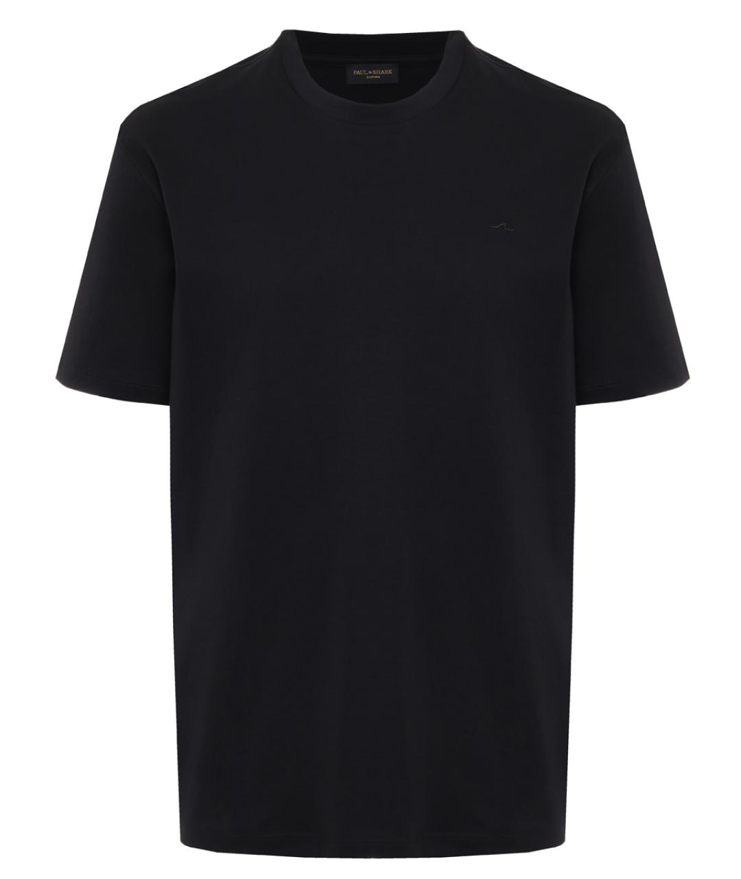 PAUL & SHARK Черная хлопковая футболка, фото 1