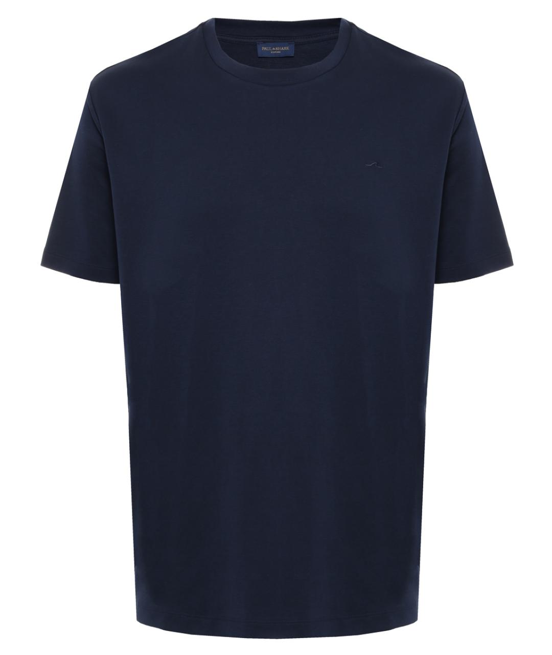 PAUL & SHARK Синяя хлопковая футболка, фото 1