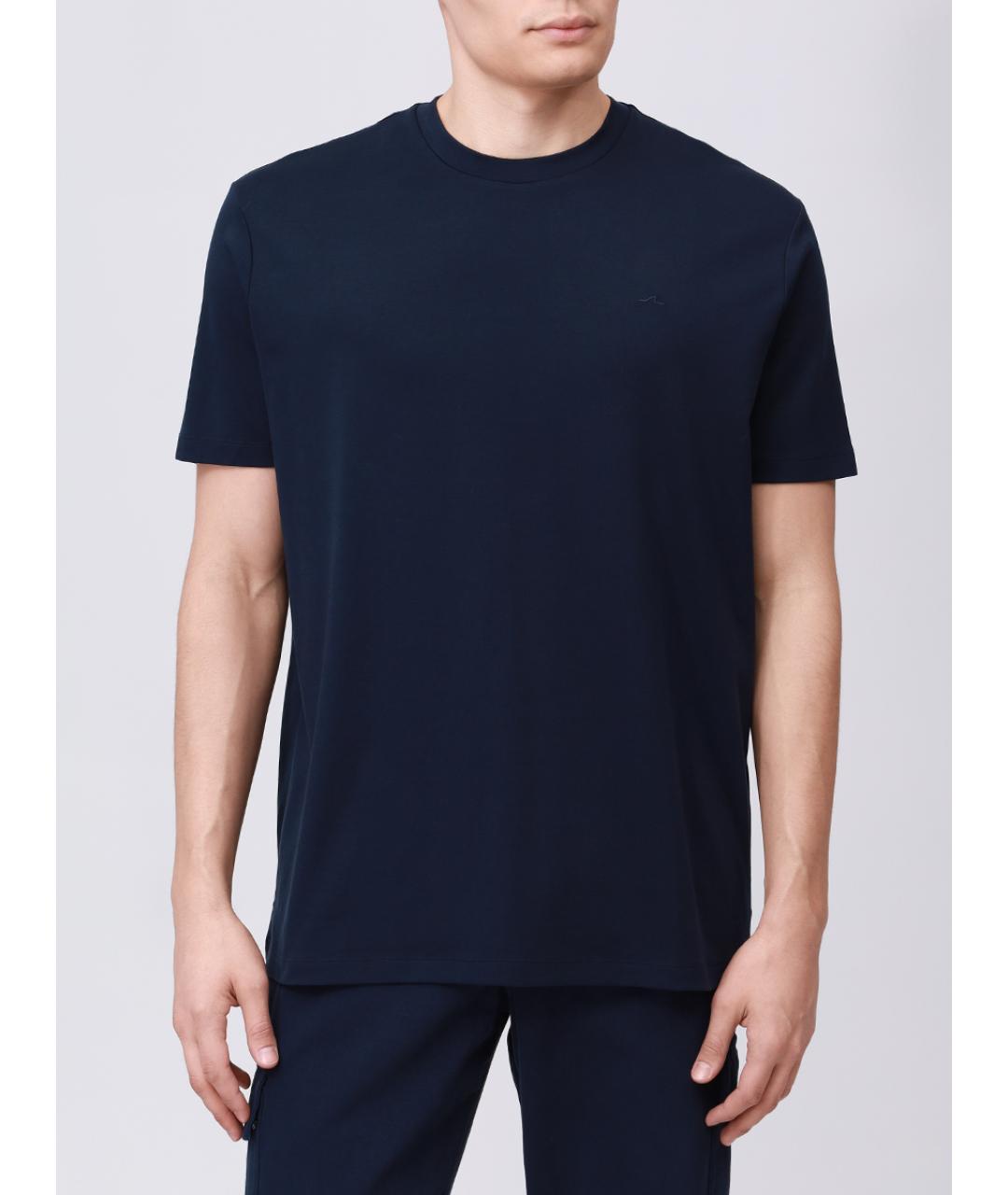 PAUL & SHARK Синяя хлопковая футболка, фото 4