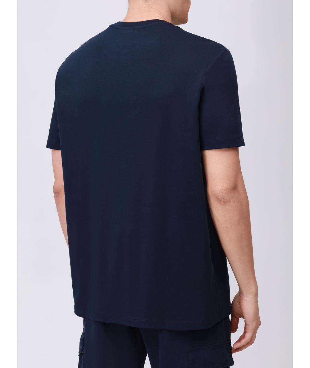 PAUL & SHARK Синяя хлопковая футболка, фото 3