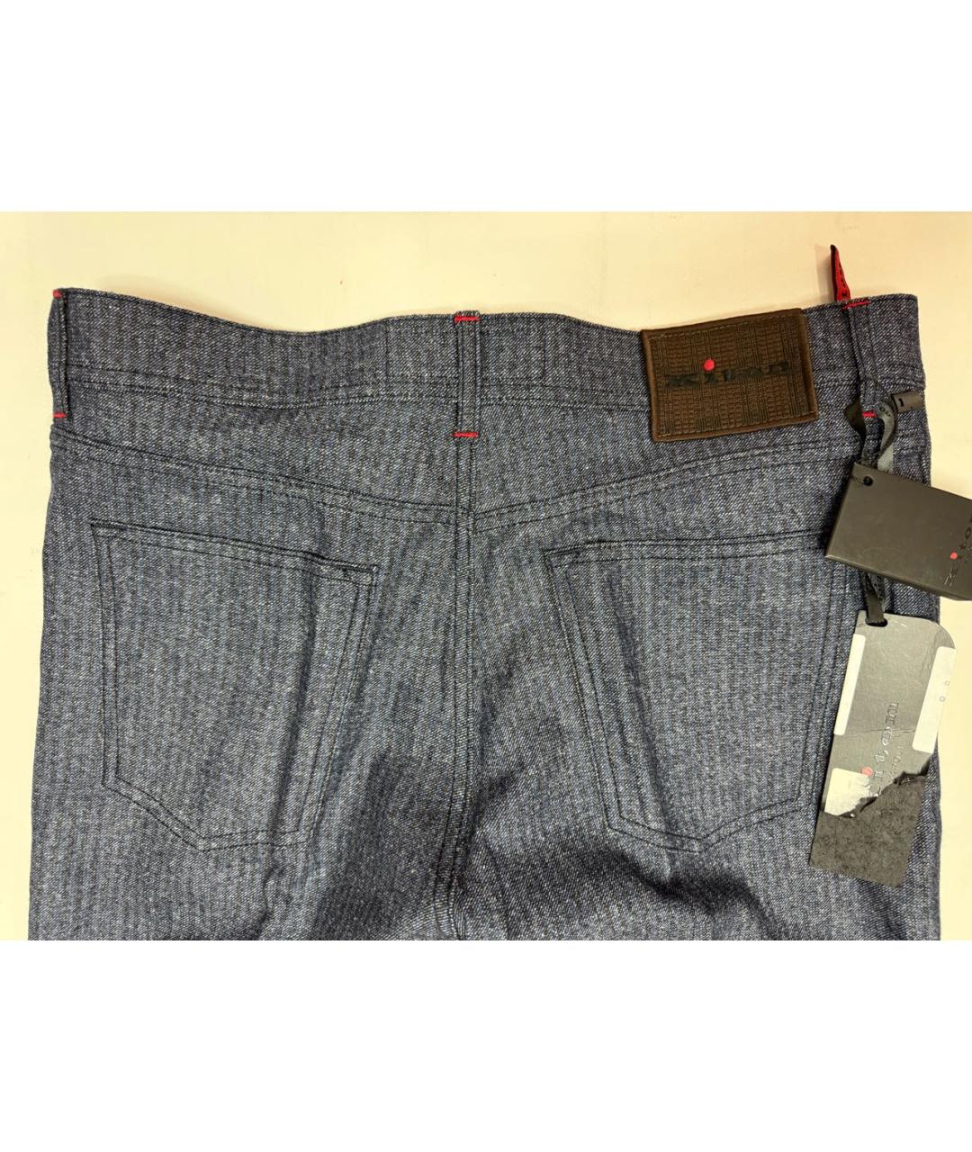 KITON Синие прямые джинсы, фото 7