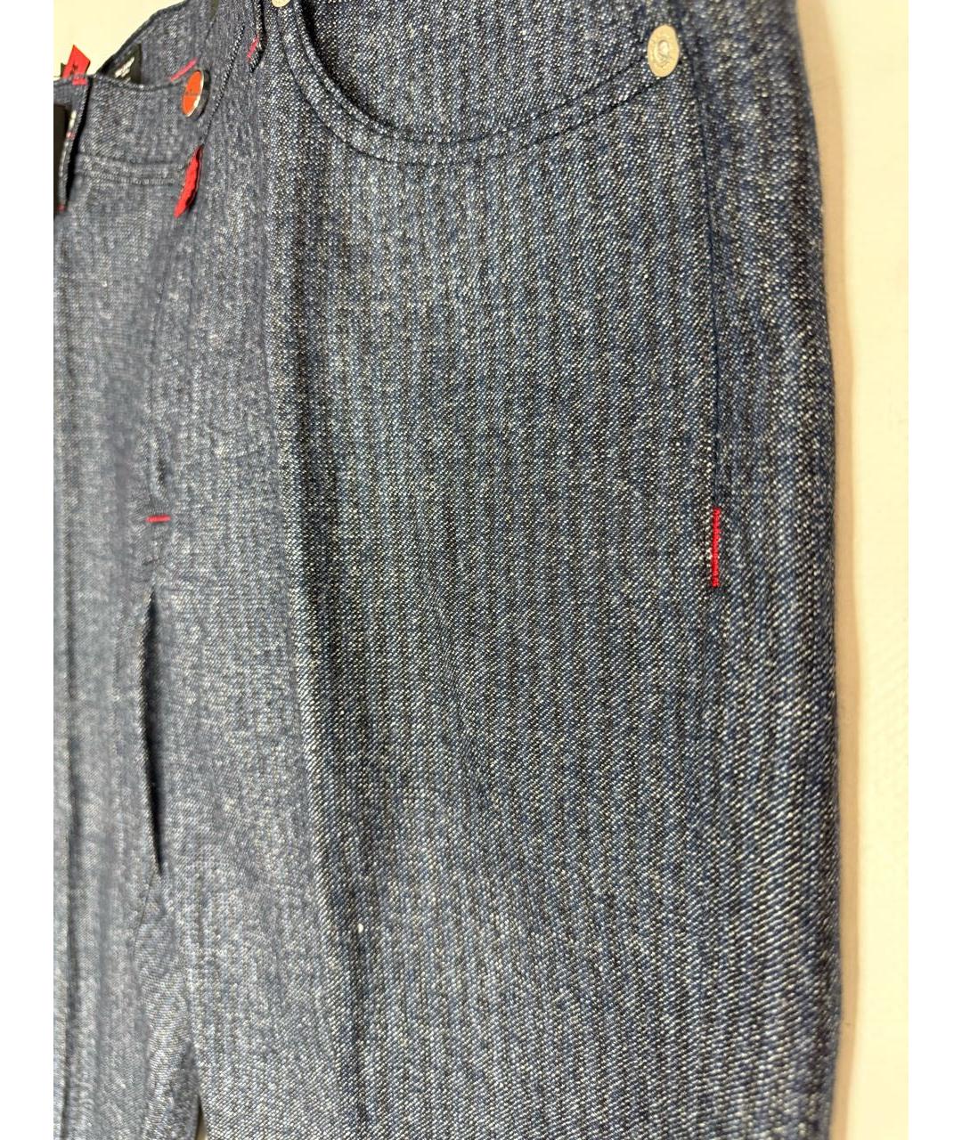 KITON Синие прямые джинсы, фото 2