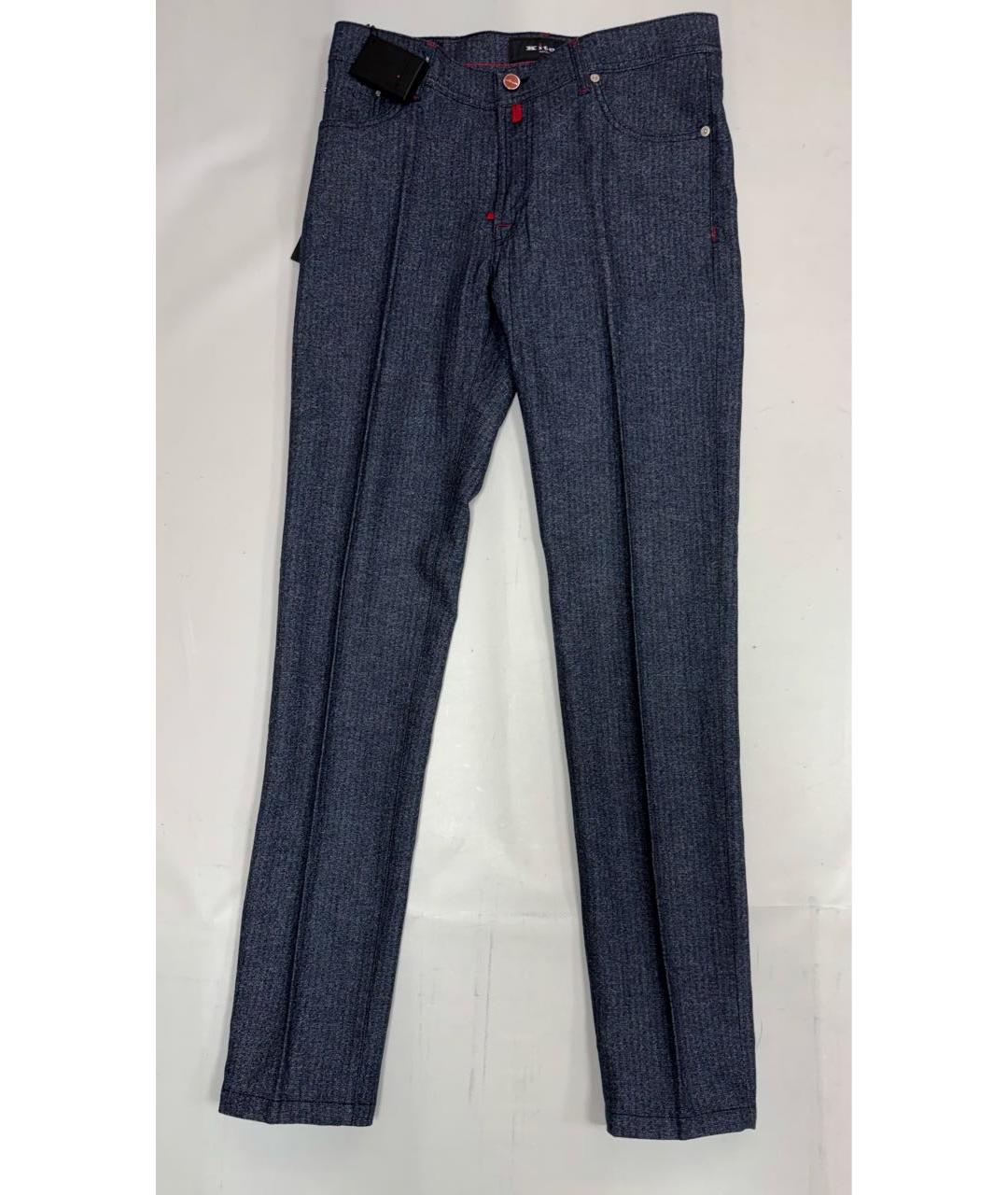 KITON Синие прямые джинсы, фото 8