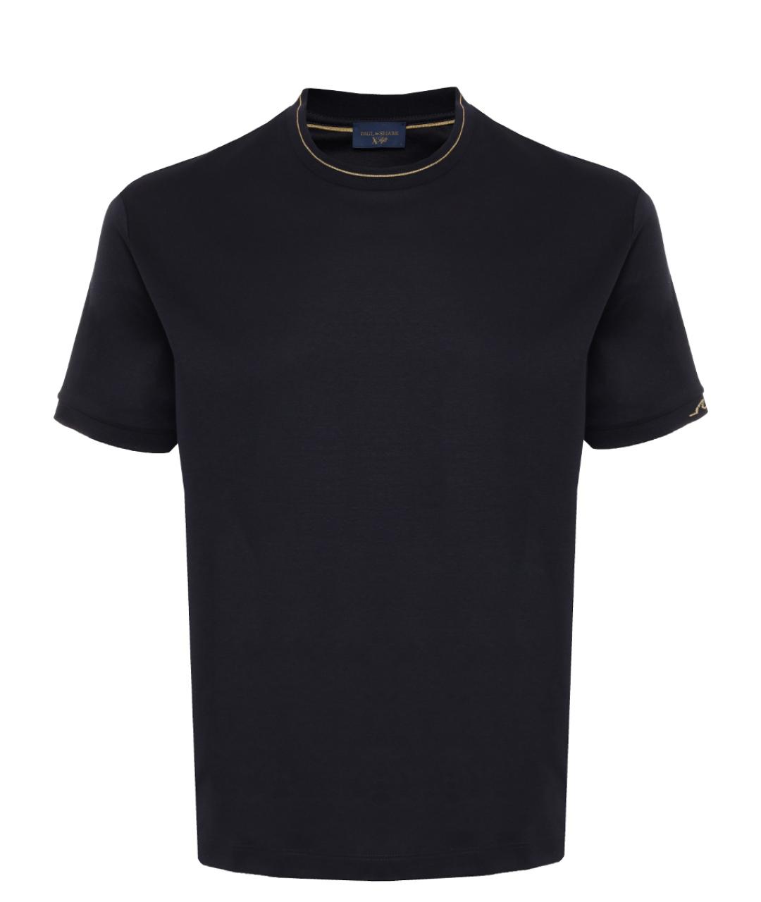 PAUL & SHARK Черная хлопковая футболка, фото 1