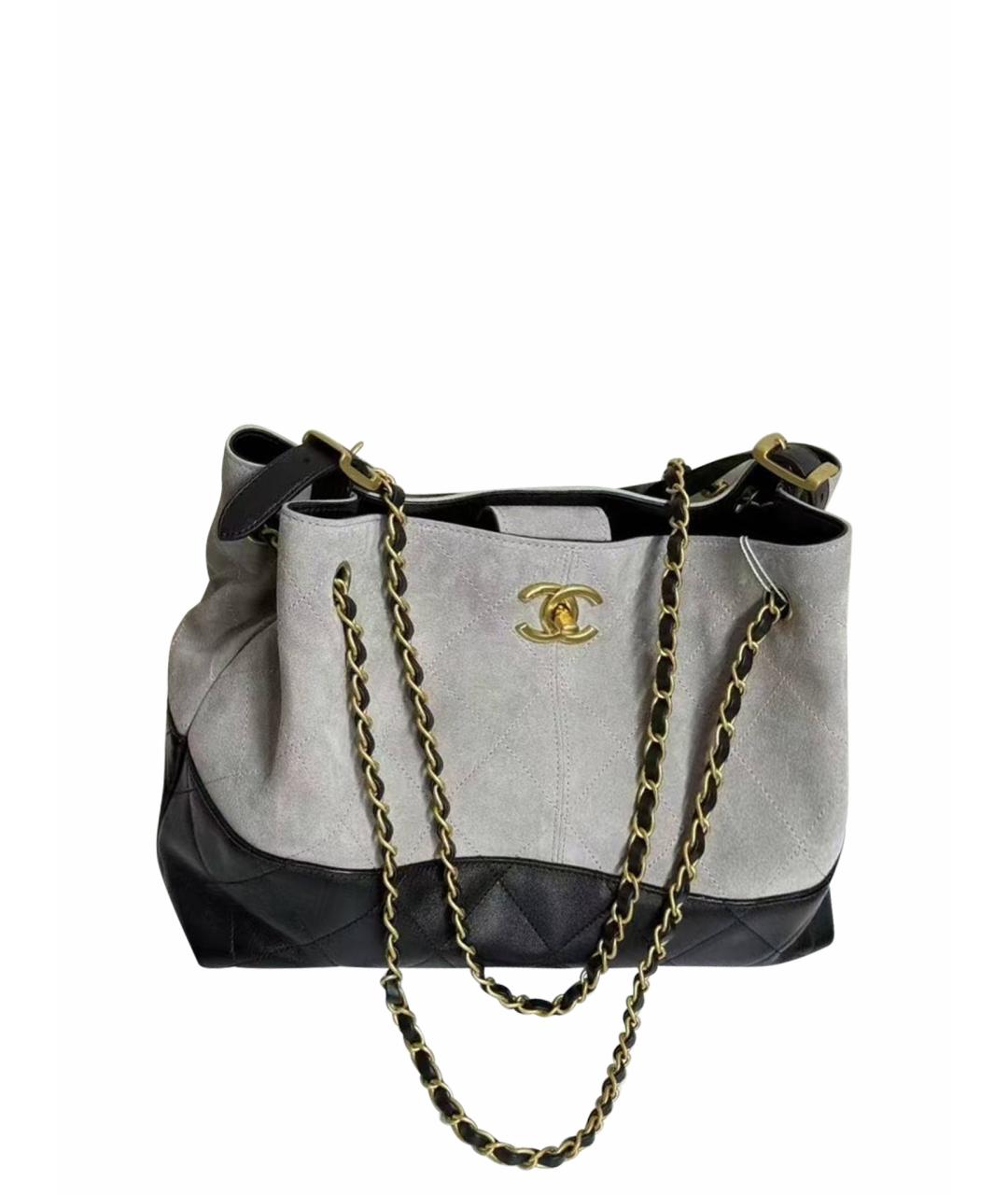 CHANEL Черная кожаная сумка с короткими ручками, фото 1