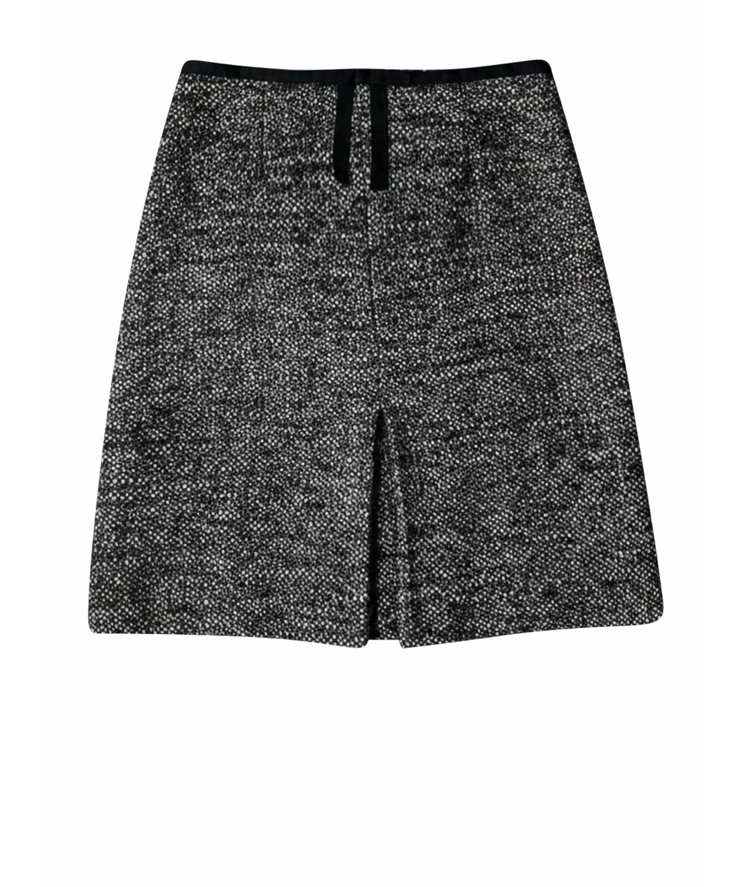 RED VALENTINO Серая шерстяная юбка миди, фото 1