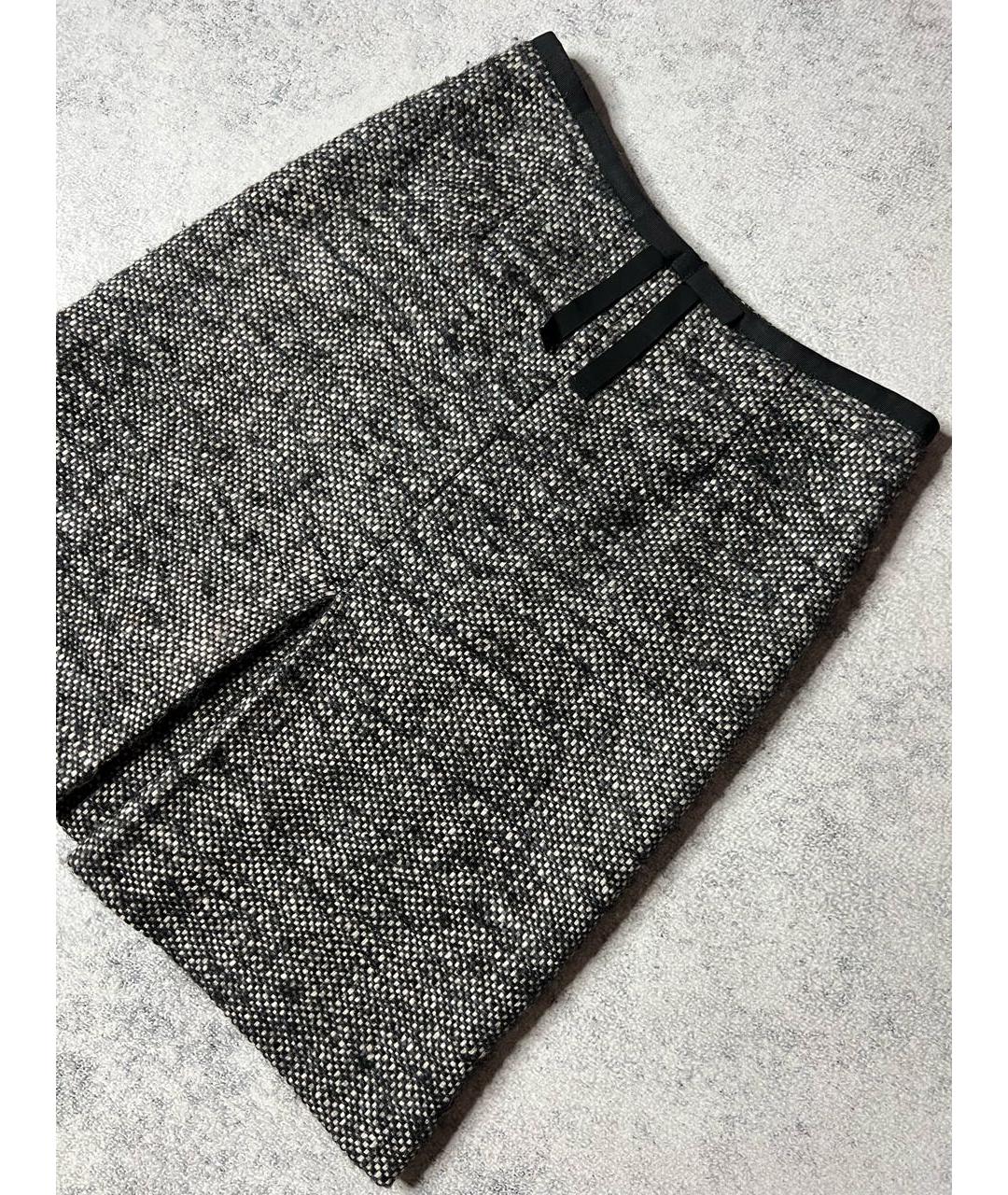 RED VALENTINO Серая шерстяная юбка миди, фото 2