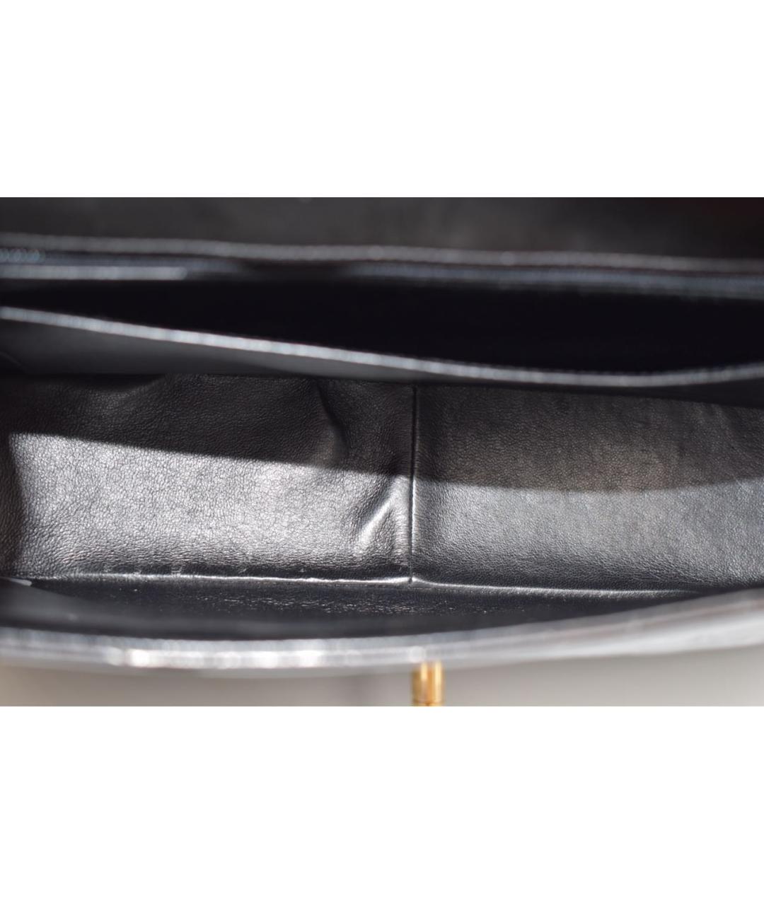 CHANEL Черная кожаная сумка через плечо, фото 4