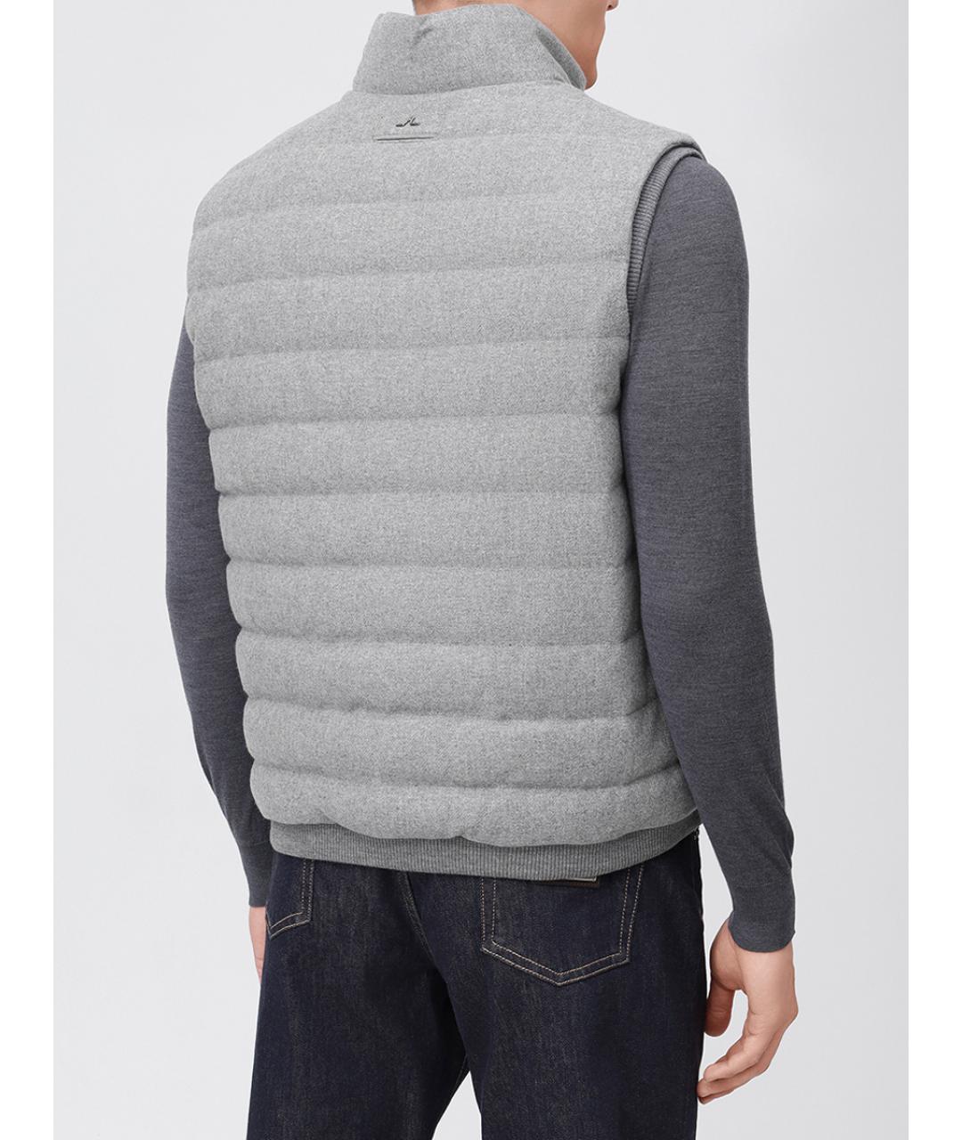 PAUL & SHARK Серый шерстяной жилет, фото 3