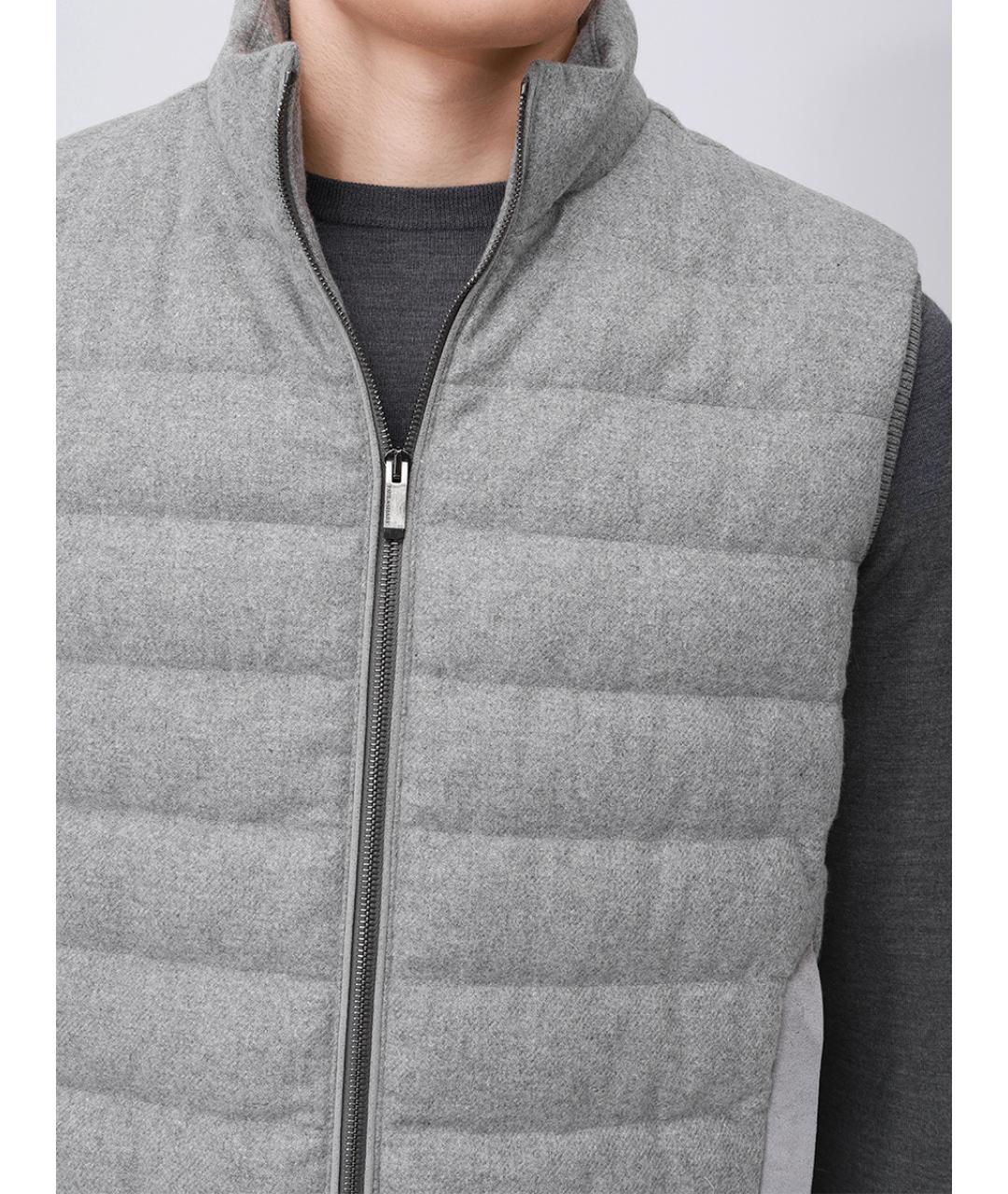 PAUL & SHARK Серый шерстяной жилет, фото 5