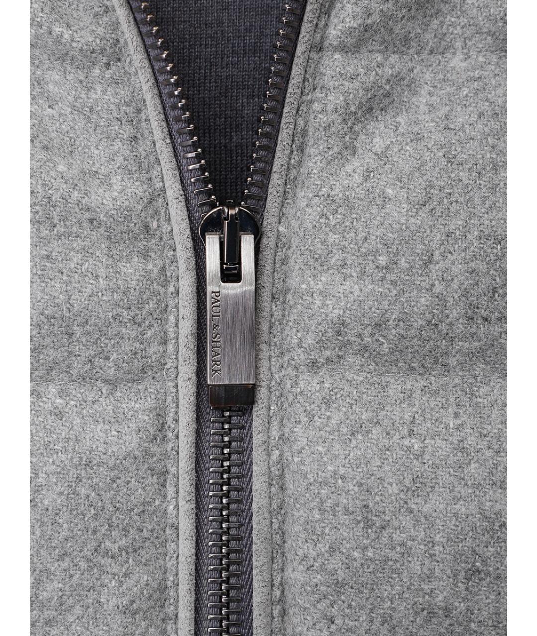 PAUL & SHARK Серый шерстяной жилет, фото 6