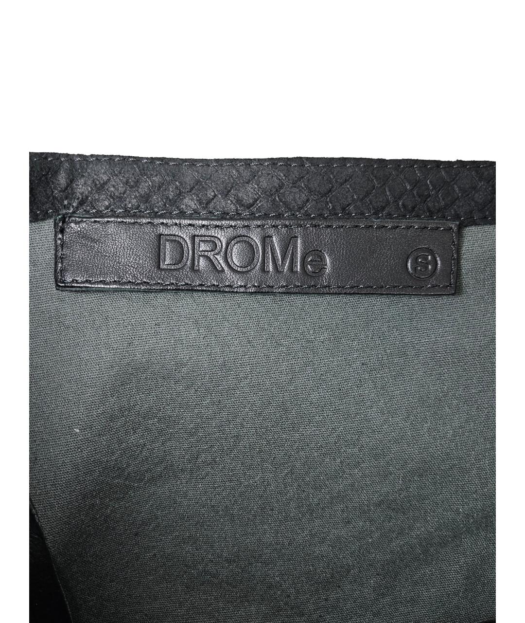 DROME Черное кожаное коктейльное платье, фото 5