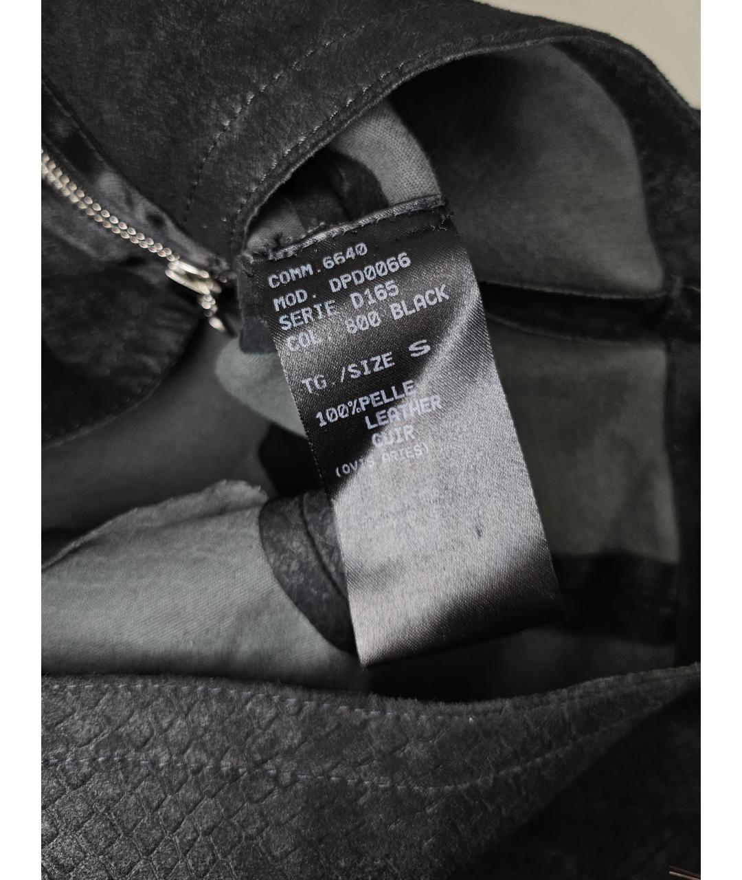 DROME Черное кожаное коктейльное платье, фото 6