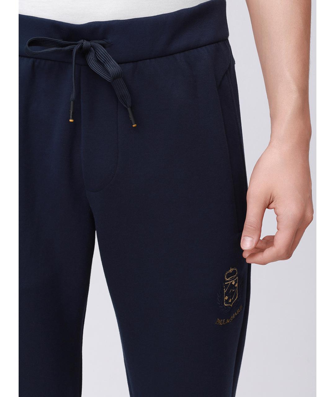 PAUL & SHARK Синие хлопковые повседневные брюки, фото 5