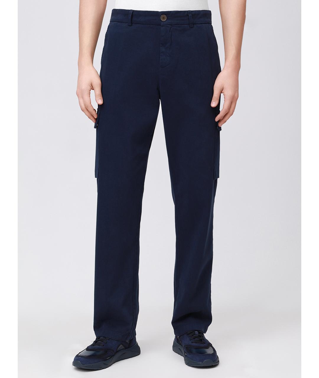 PAUL & SHARK Синие хлопковые повседневные брюки, фото 4