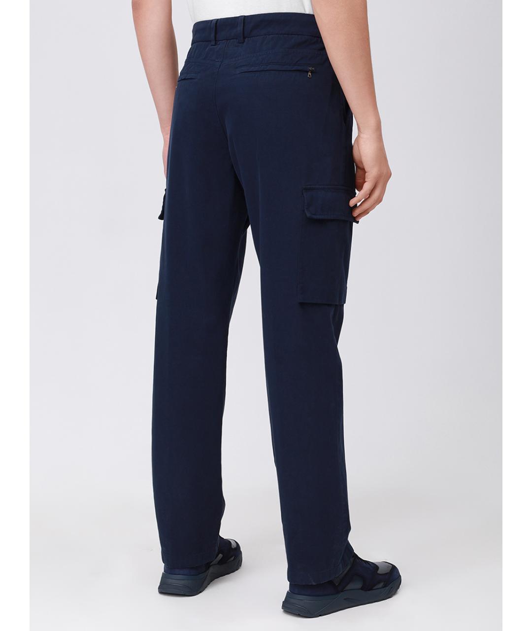 PAUL & SHARK Синие хлопковые повседневные брюки, фото 3