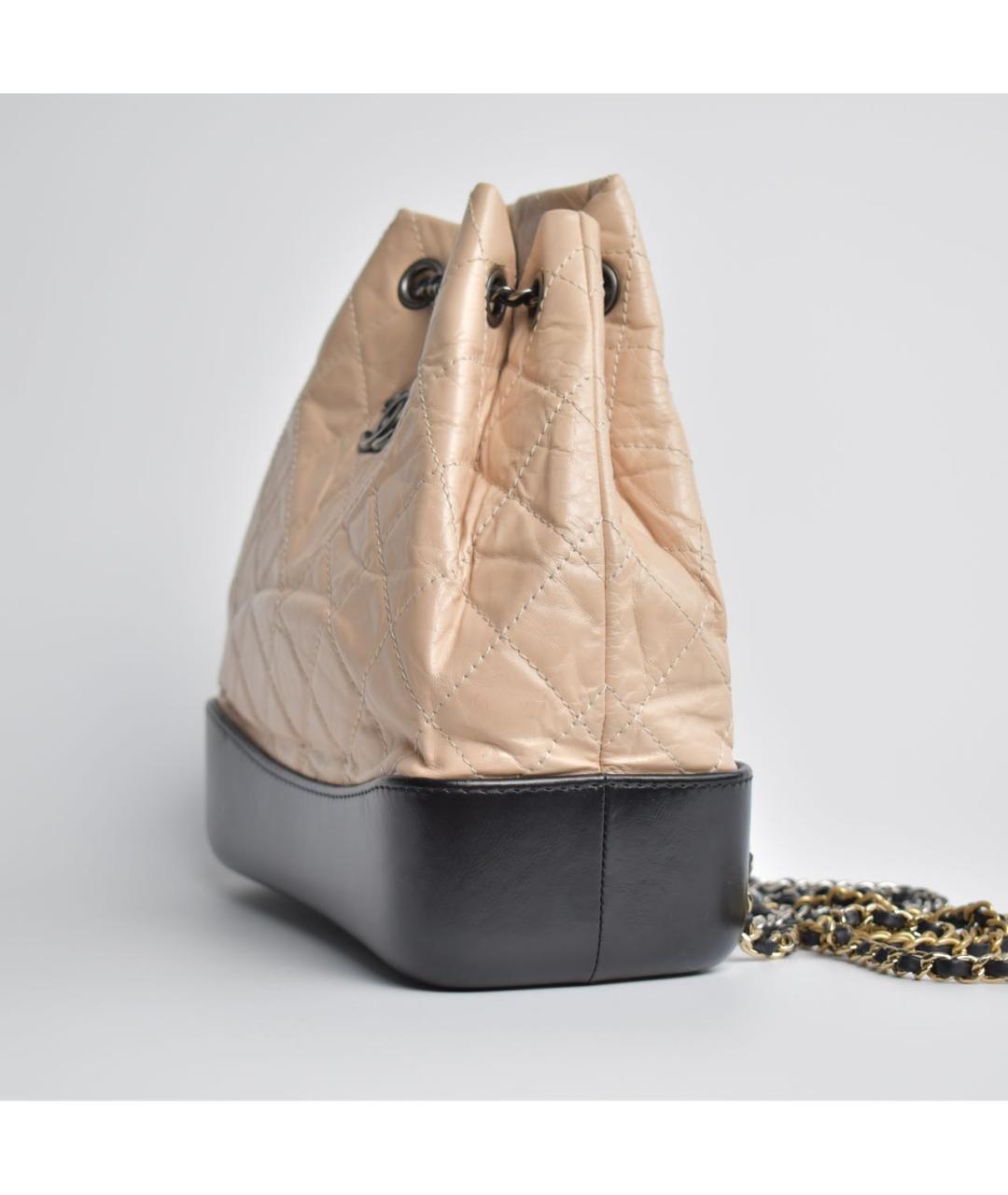 CHANEL Бежевый кожаный рюкзак, фото 2