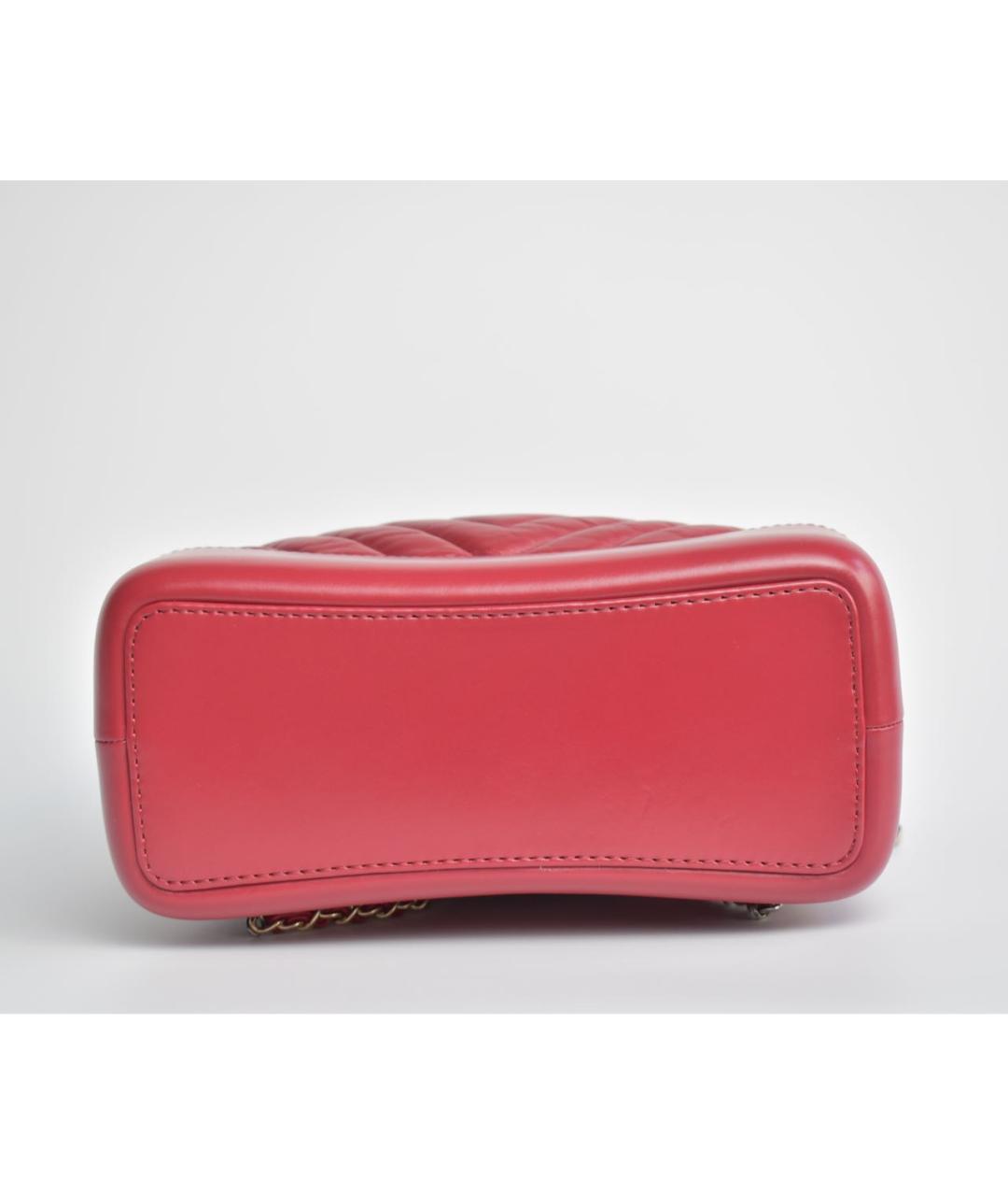 CHANEL Красный кожаный рюкзак, фото 5