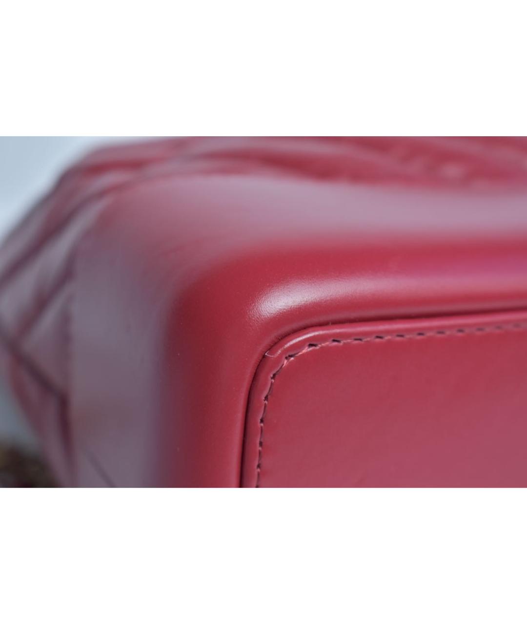 CHANEL Красный кожаный рюкзак, фото 6