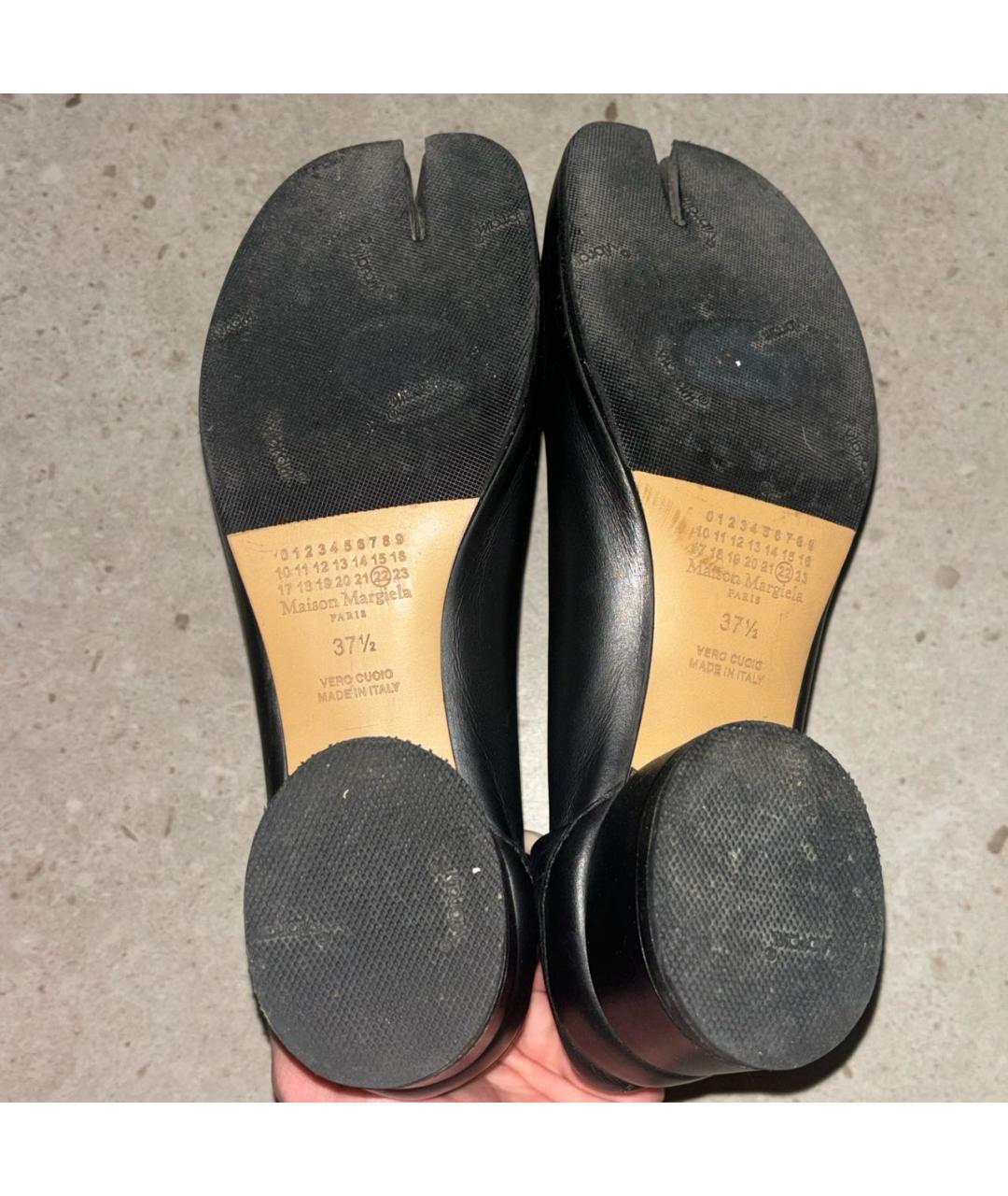 MAISON MARGIELA Черные кожаные ботильоны, фото 6