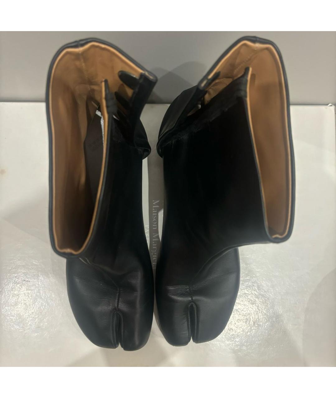 MAISON MARGIELA Черные кожаные ботильоны, фото 3