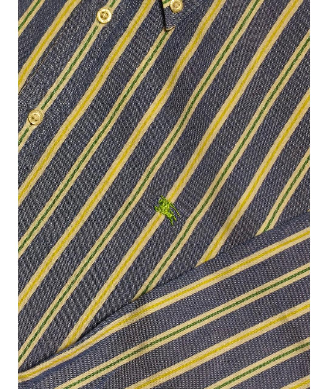 BURBERRY Голубая хлопковая кэжуал рубашка, фото 3