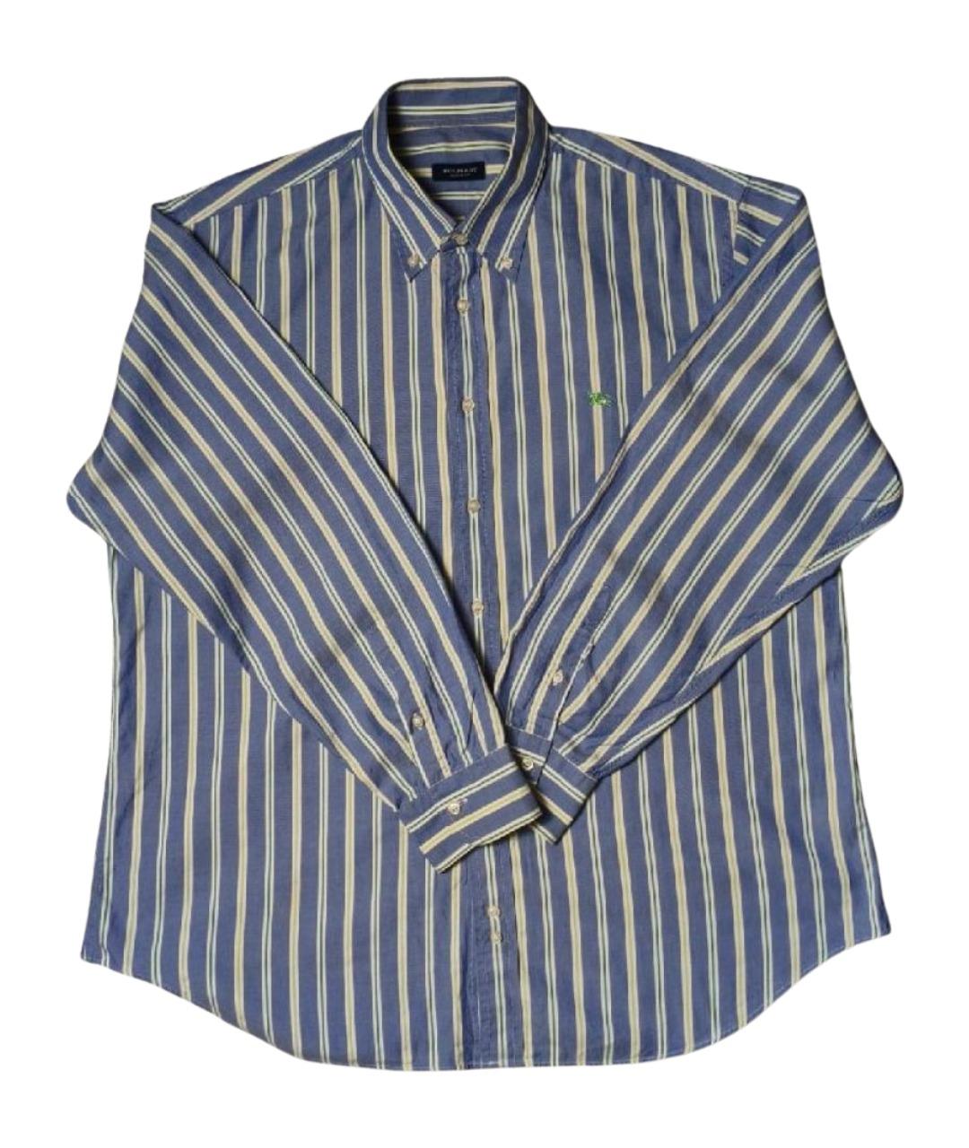 BURBERRY Голубая хлопковая кэжуал рубашка, фото 1