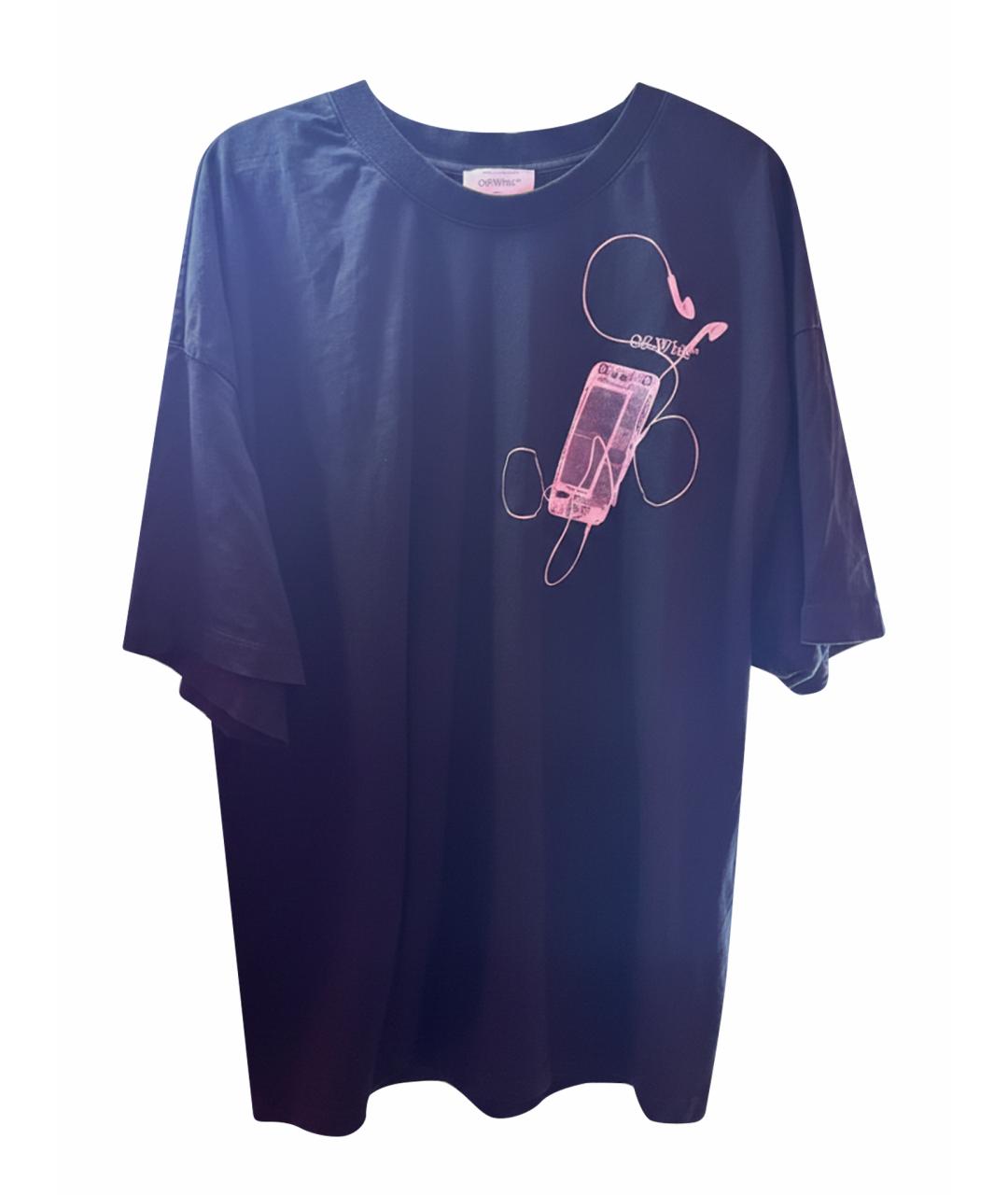 OFF-WHITE Черная хлопковая футболка, фото 5