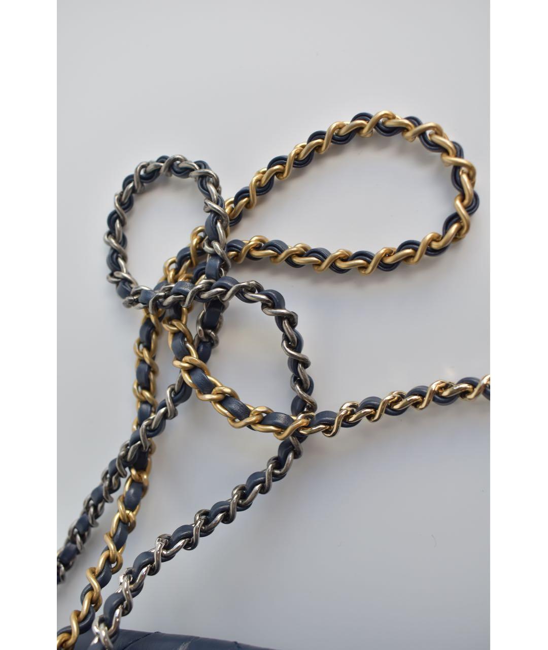 CHANEL Синий кожаный рюкзак, фото 8